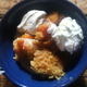 Illustration for article titled Make bourbon peach cobbler in a Crock Pot because peaches + booze + slow cooker = dessertem/em